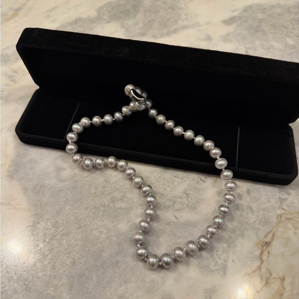 Silver Pearl Necklace